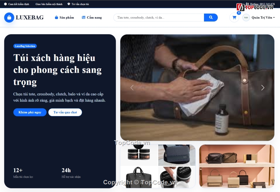 Website bán hàng,Web bán hàng,Web bán hàng túi xách